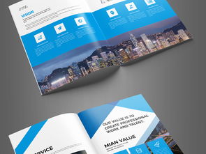 凝聚專業力量，彰顯品牌魅力 大氣藍色企業畫冊設計全攻略